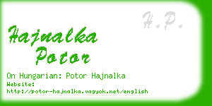 hajnalka potor business card